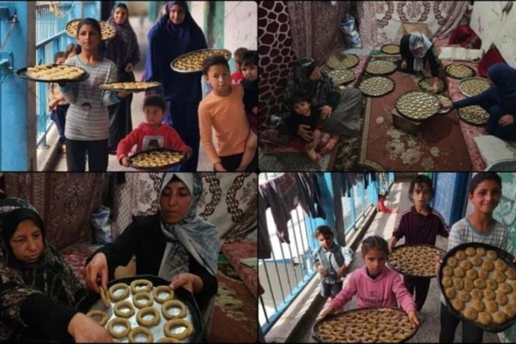 Ibu-ibu di area area Kawasan Kawasan Gaza hadirkan kebahagiaan untuk anak-anak jelang Idul Fitri