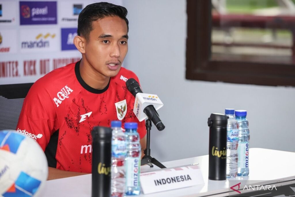 Rizky Ridho beri arahan untuk atlet baru timnas Indonesia