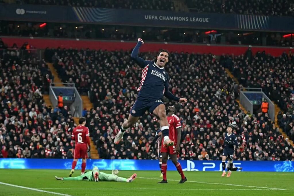 Liverpool dipermalukan PSV Eindhoven 1-4 dalam Anfield