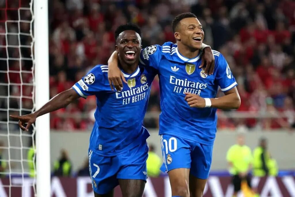 Mbappe cetak empat gol, Madrid menang dramatis 4-3 menghadapi Olympiakos