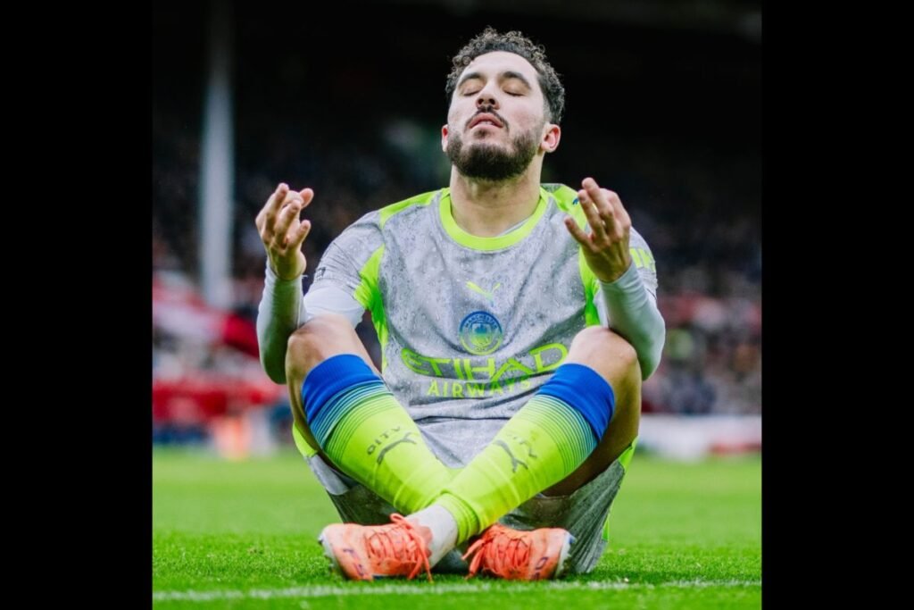 Cetak gol, Cherki senang “pinjam” gaya selebrasi Haaland