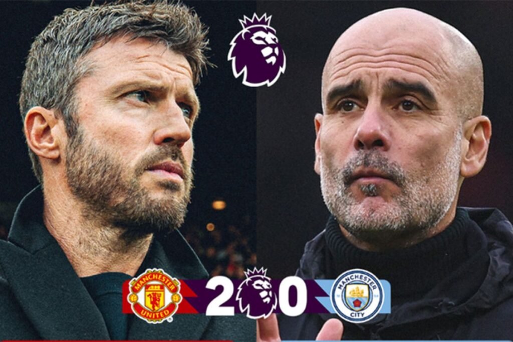 Michael Carrick tak ingin terbawa euforia usai MU kalahkan Man City