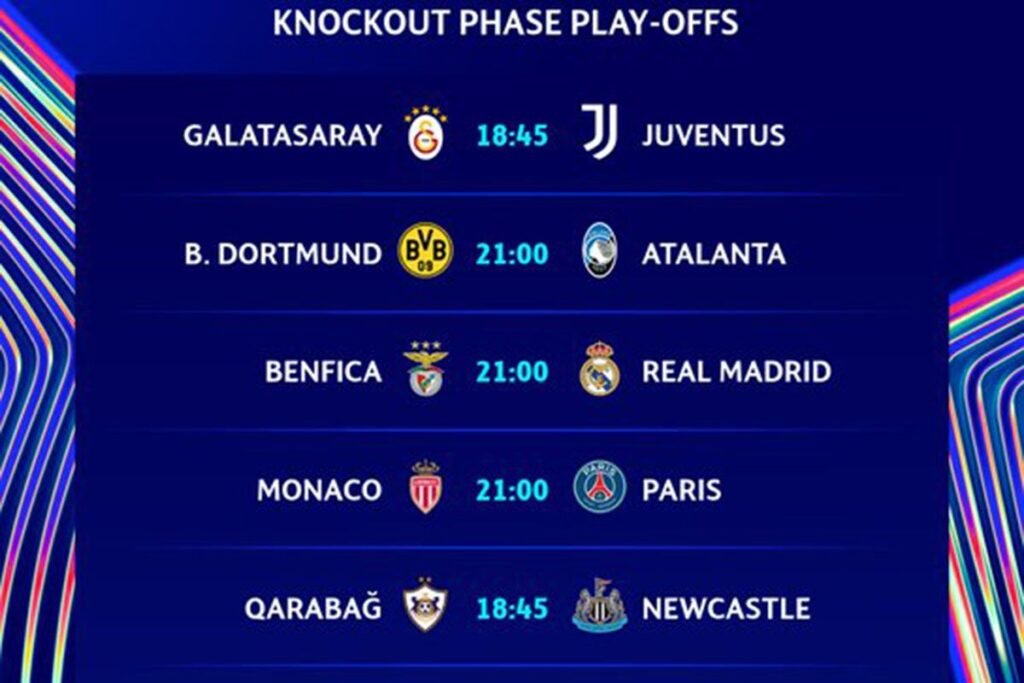 Jadwal playoff Kejuaraan Champions: Madrid vs Benfica hingga derbi Prancis